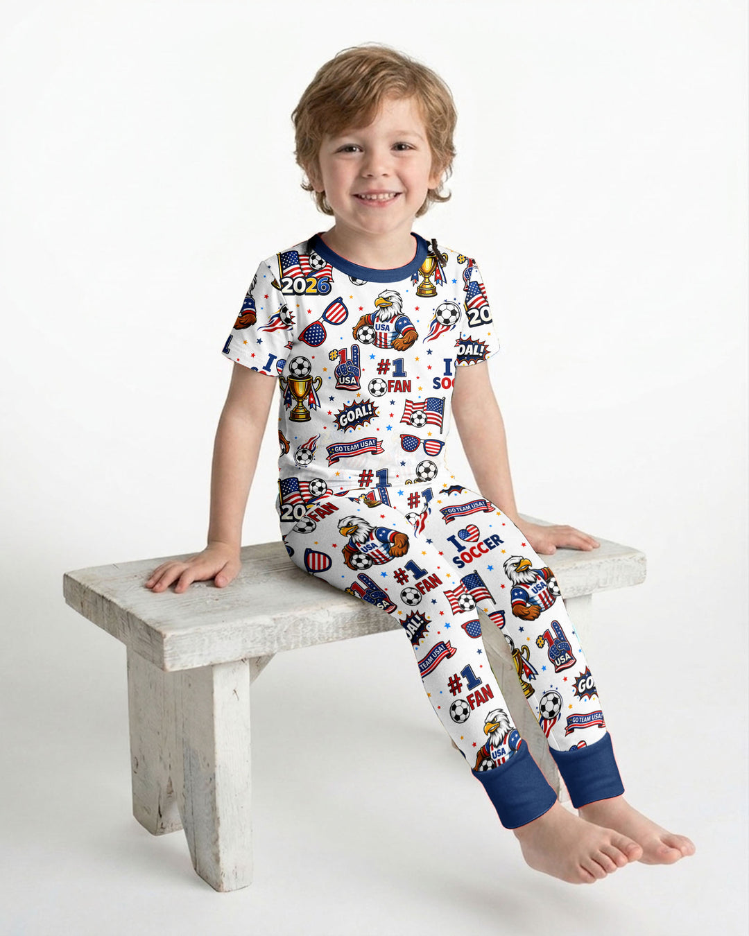 Zweiteiliges, kurzärmliges Pyjama-Set mit Marienkäfern