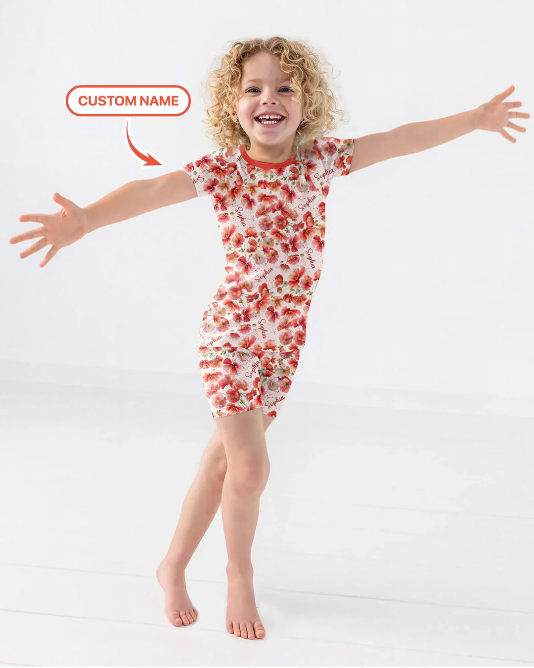 Zweiteiliges Pyjama-Set mit kurzen Ärmeln und Shorts im Sommer-Design