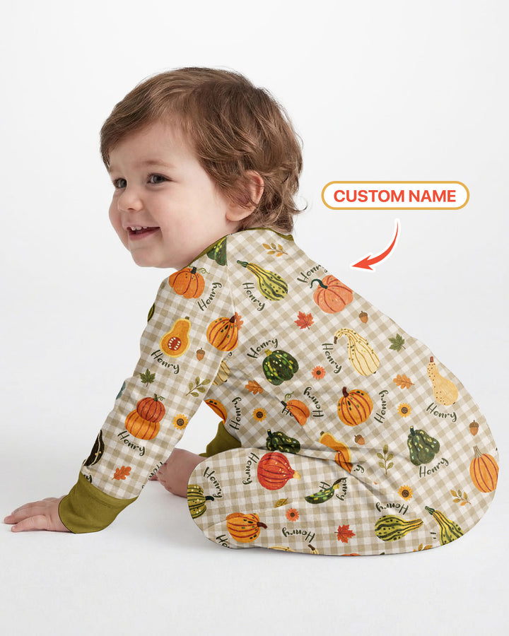 Pumpkin Patch Custom Name Bamboo Convertible Zippy