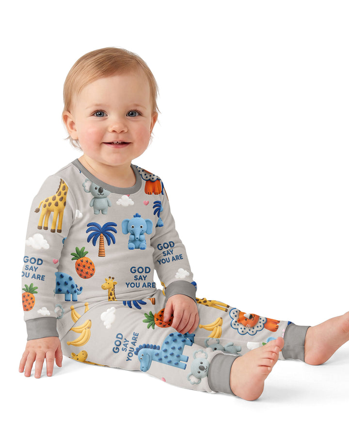 Little Blessings Bamboo Two Piece Long Sleeve Pajama Set