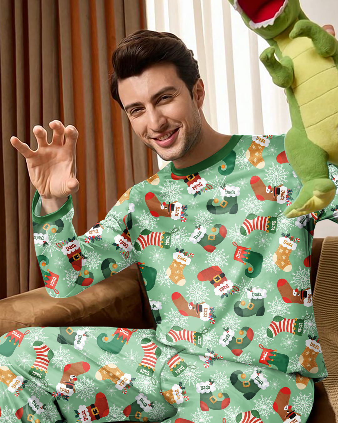 Christmas Crew Family Matching  Bamboo Men's Pajama Set