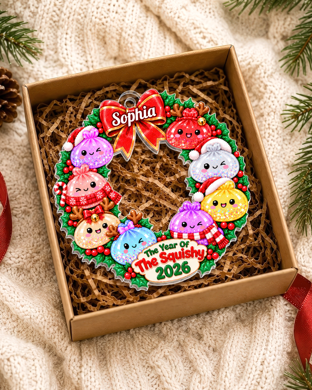 The Year Of The Squishy Personalized 1-Side Photo Acrylic Ornament