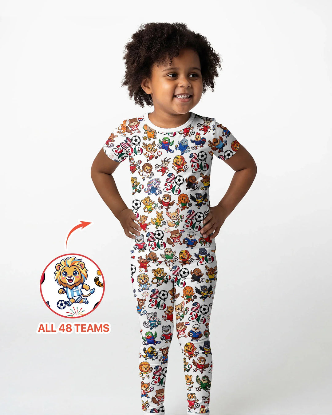 Zweiteiliges, kurzärmliges Pyjama-Set mit Marienkäfern