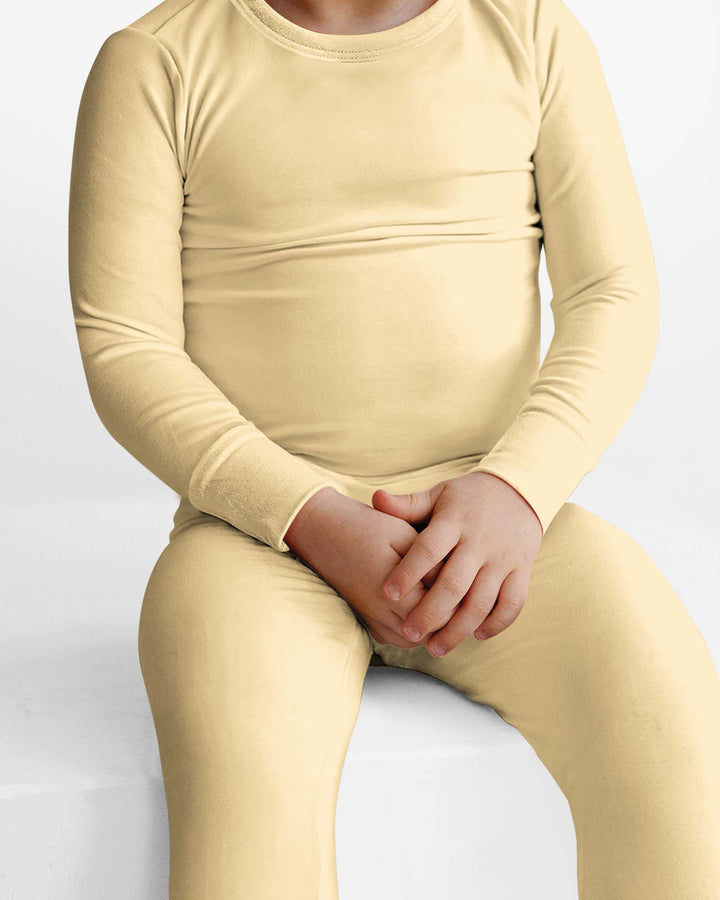 Butter Yellow Bamboo Two Piece Pajama Set