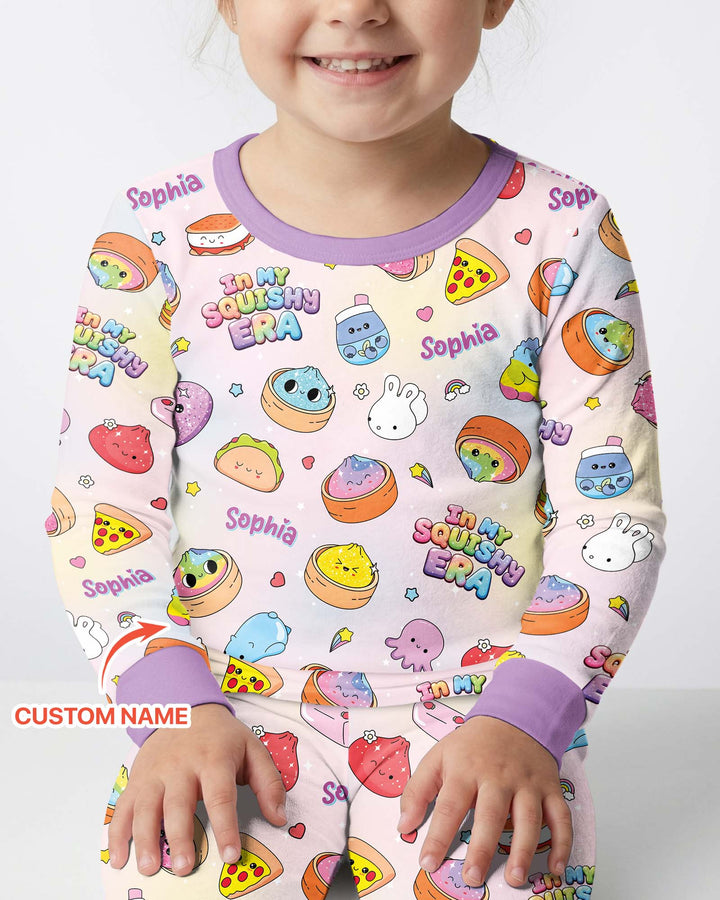 Custom Name In My Squishy Era Bamboo Two Piece Long Sleeve Pajama Set