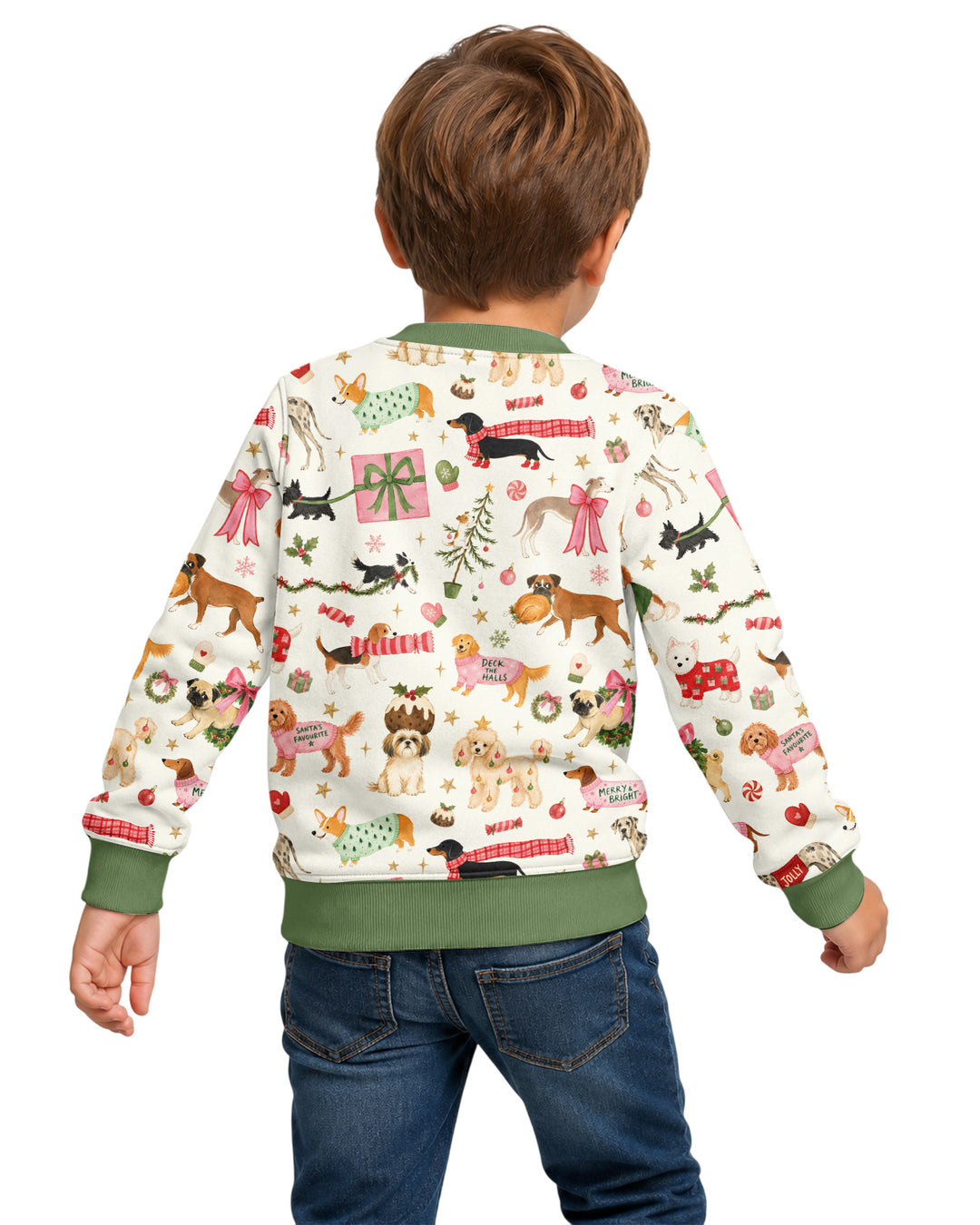 Festive Dog Merry Woofmas Bamboo Crewneck Sweatshirt