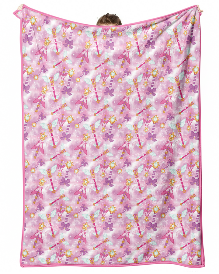 Kawaii Magical Girl Wand Bamboo Blanket