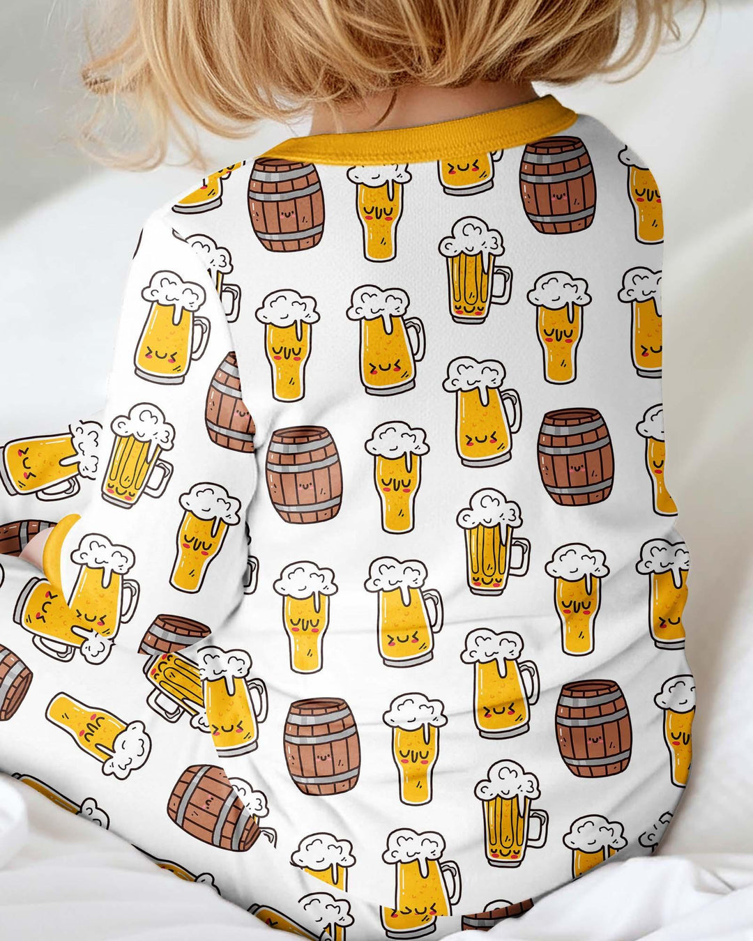 Beer Mugs and Barrels Bamboo Convertible Zippered Romper