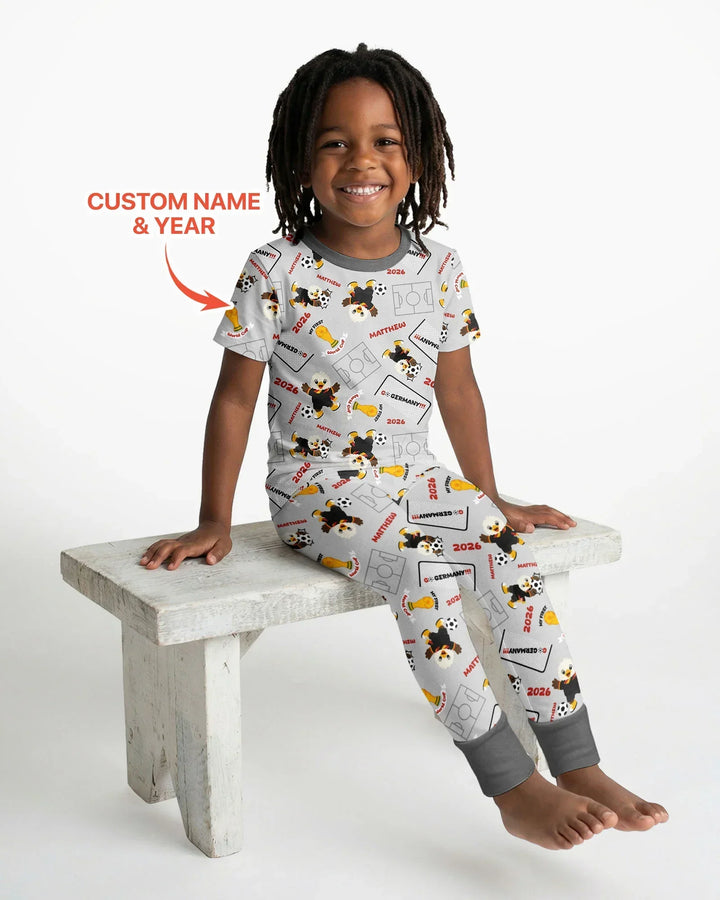 Zweiteiliges, kurzärmliges Pyjama-Set mit Marienkäfern