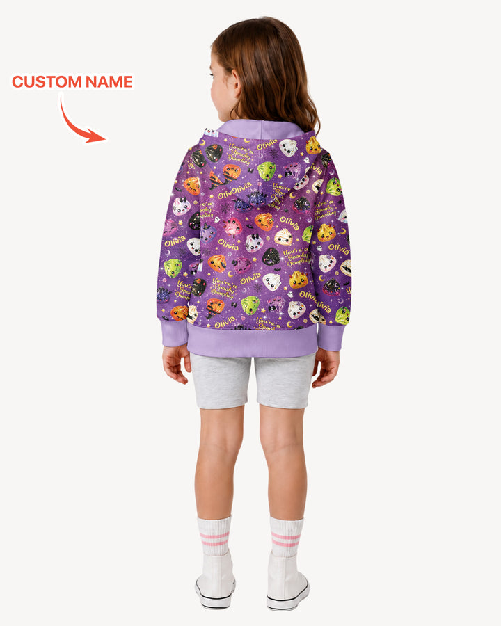 Custom Name You're A Spooky Dumpling Bamboo Zip Hoodie