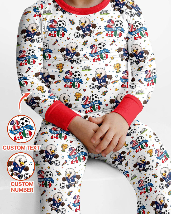 Zweiteiliges Langarm-Pyjama-Set mit Sommerfrüchten