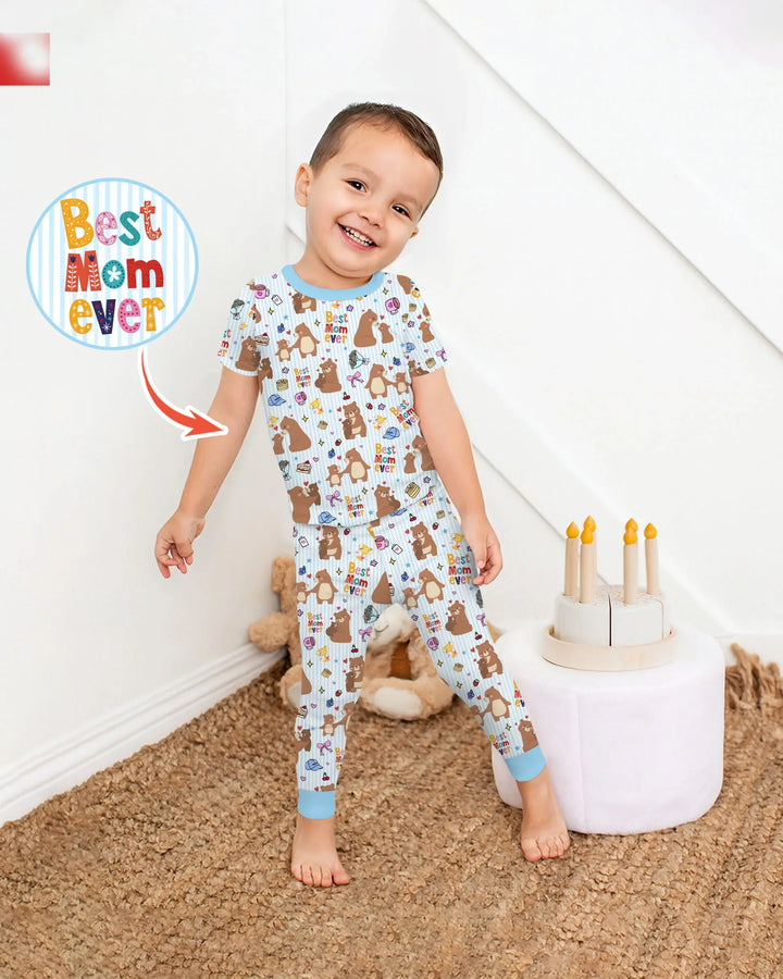 Zweiteiliges, kurzärmliges Pyjama-Set mit Marienkäfern