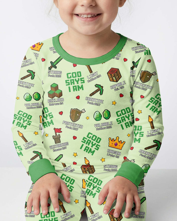 Christian Gamer Bamboo Two Piece Long Sleeve Pajama Set