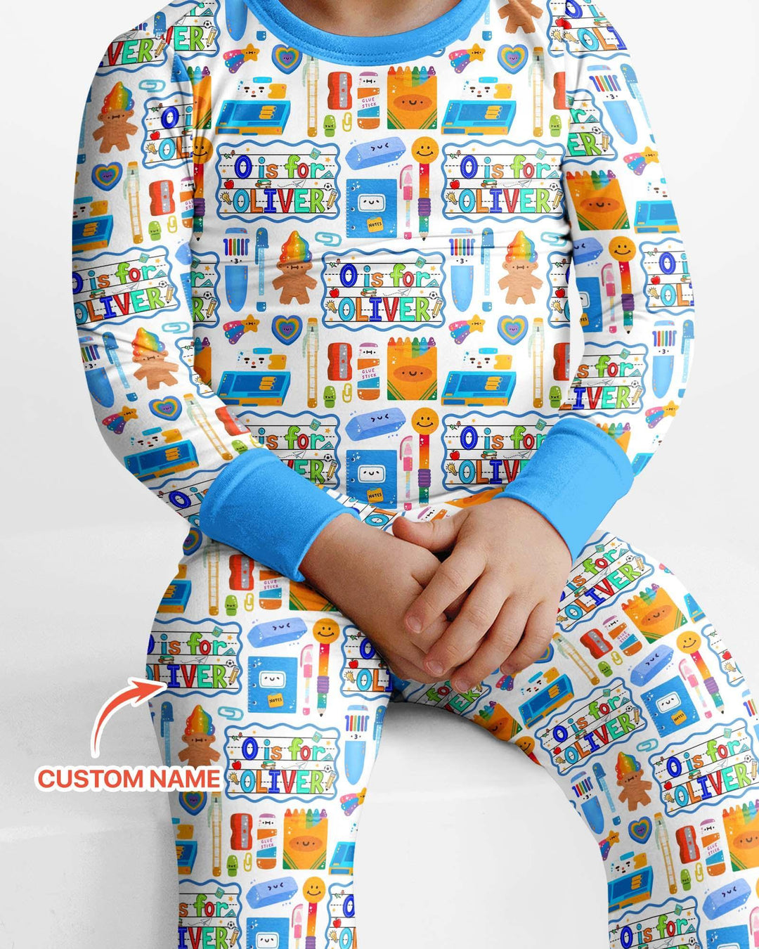 Zweiteiliges Langarm-Pyjama-Set mit Sommerfrüchten