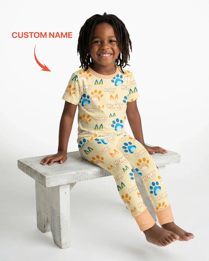 Zweiteiliges, kurzärmliges Pyjama-Set mit Marienkäfern