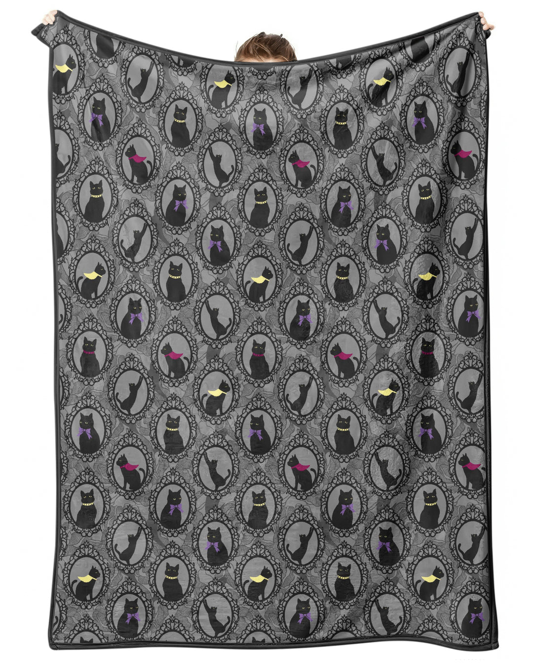 Midnight Cat Parade Bamboo Blanket