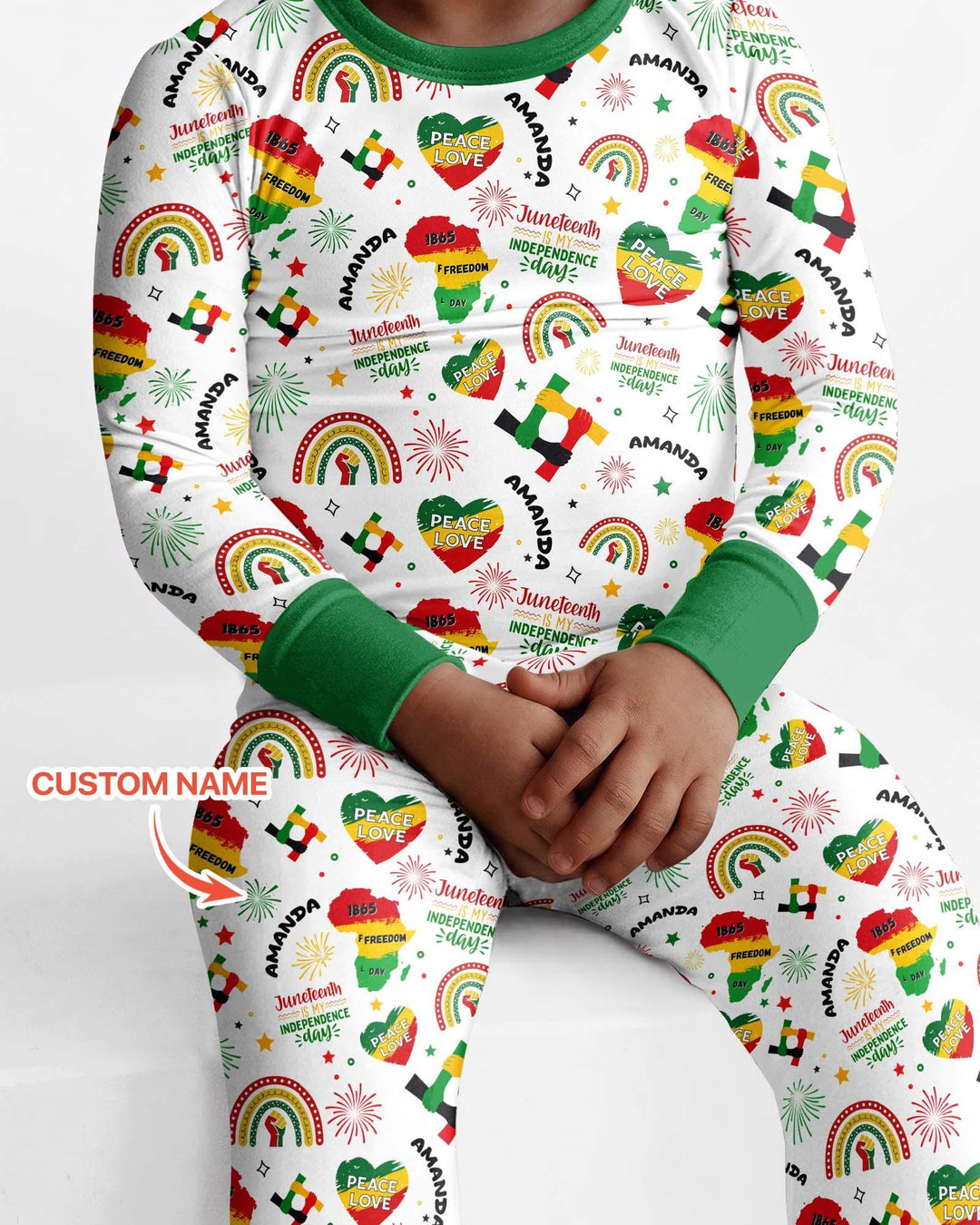 Zweiteiliges Langarm-Pyjama-Set mit Sommerfrüchten