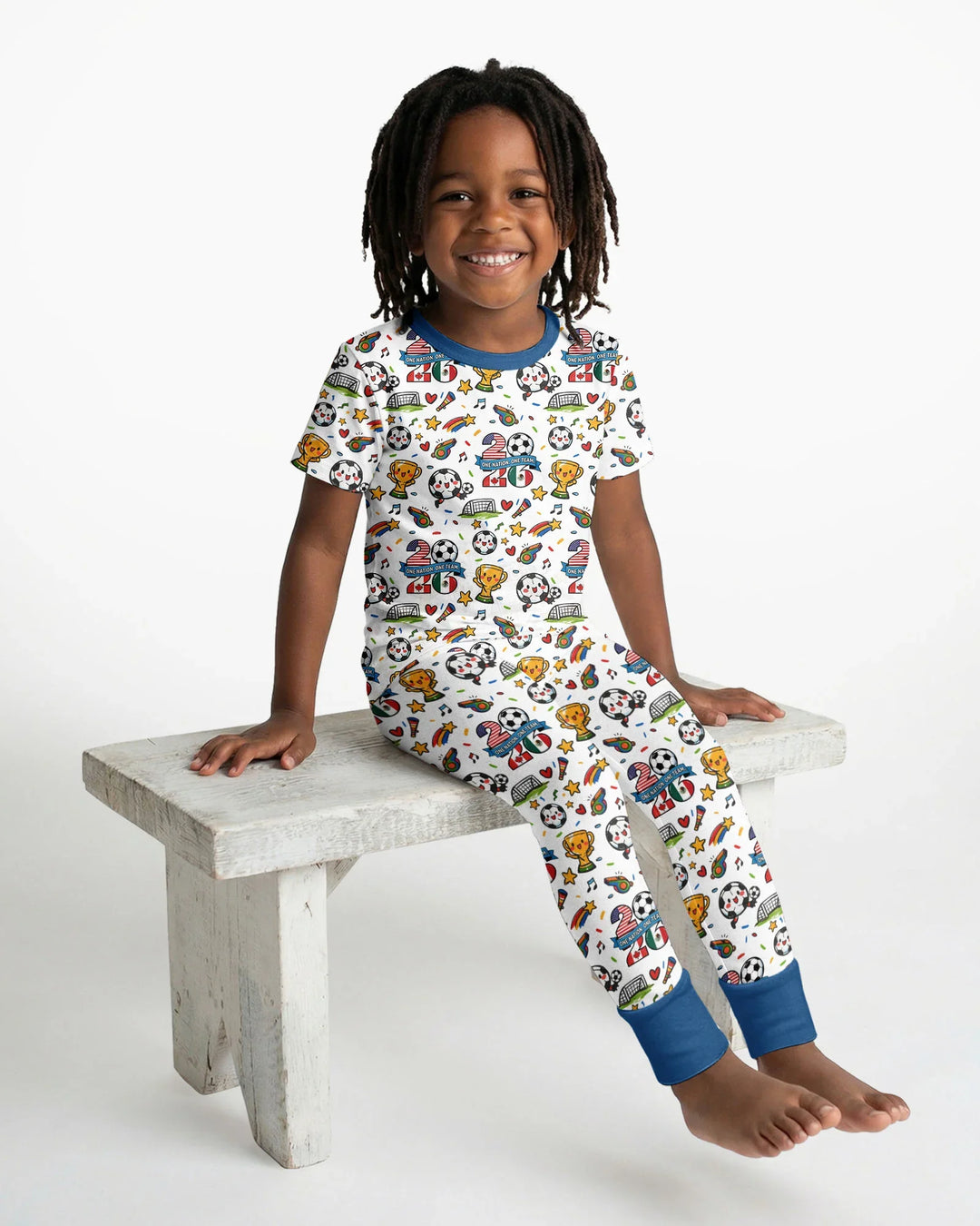 Zweiteiliges, kurzärmliges Pyjama-Set mit Marienkäfern