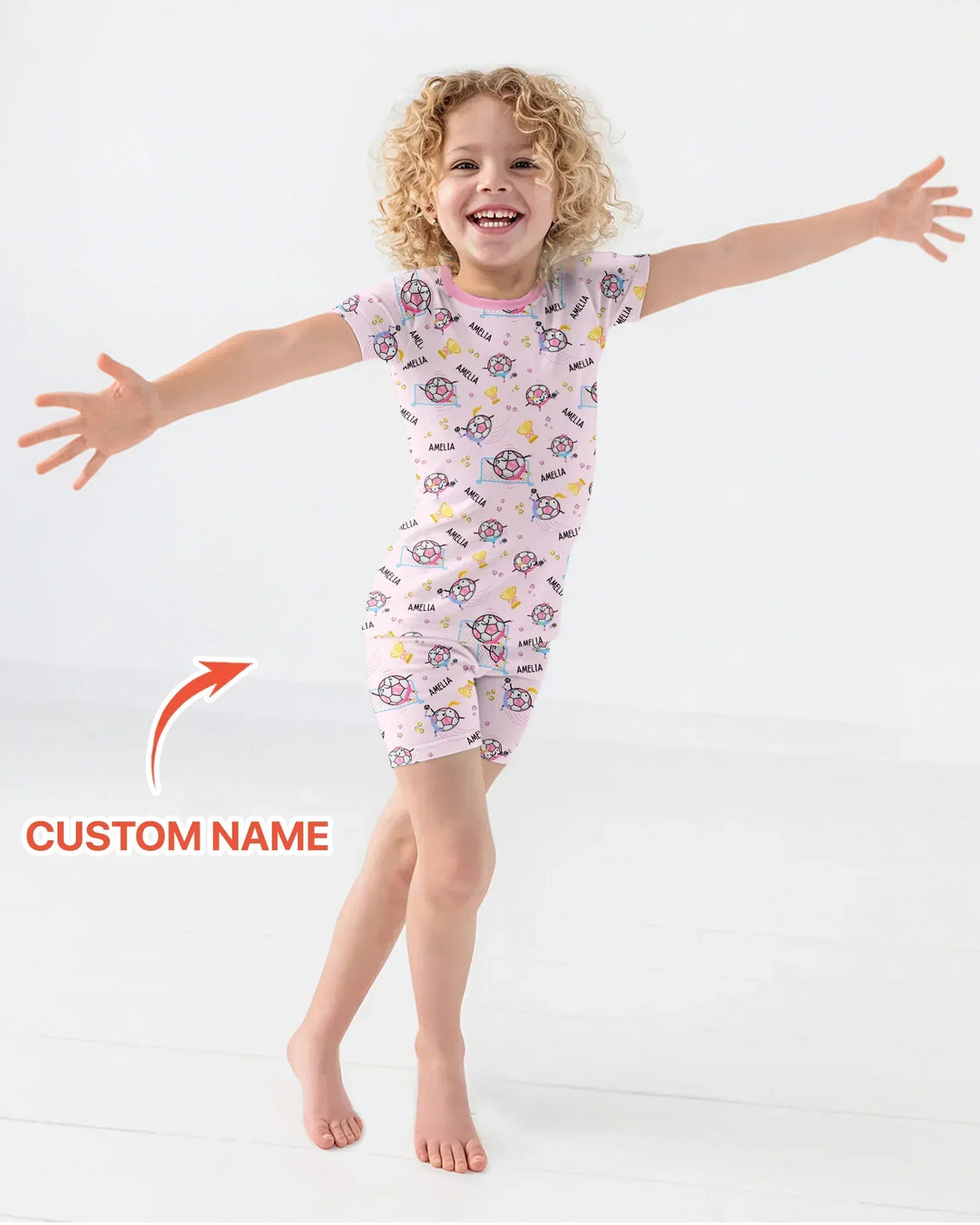 Zweiteiliges Pyjama-Set mit kurzen Ärmeln und Shorts im Sommer-Design
