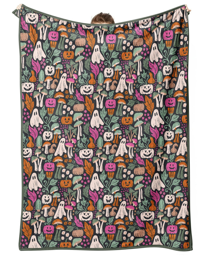 Dark Pumpkin Zona Bamboo Blanket