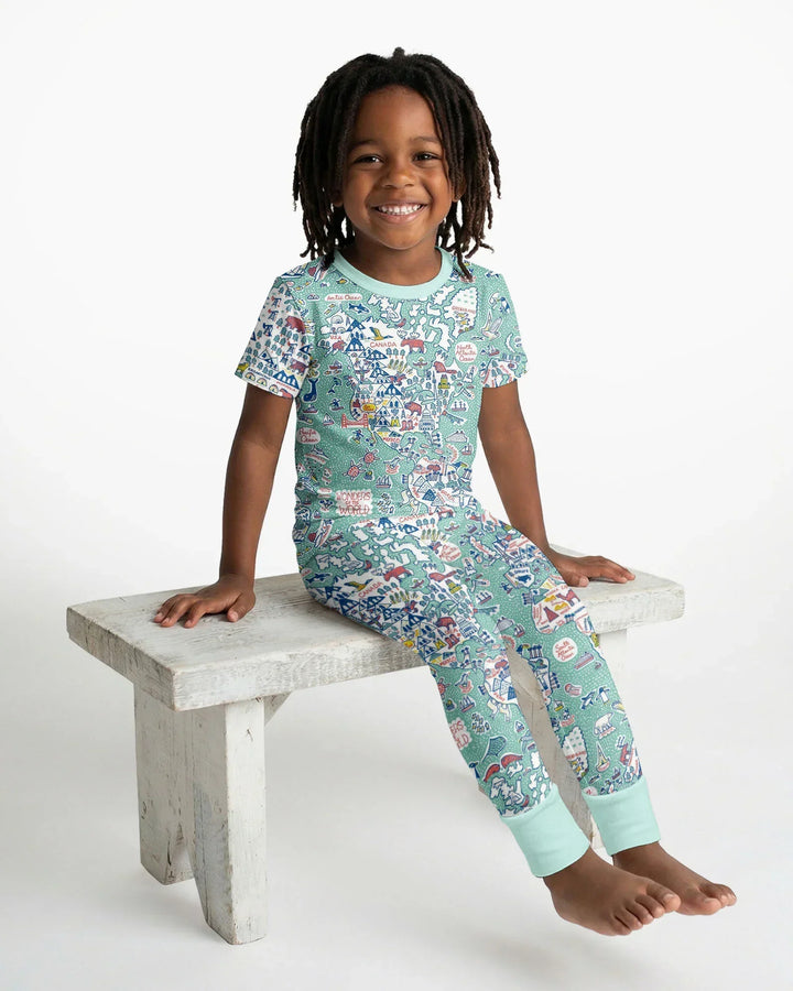 Zweiteiliges, kurzärmliges Pyjama-Set mit Marienkäfern