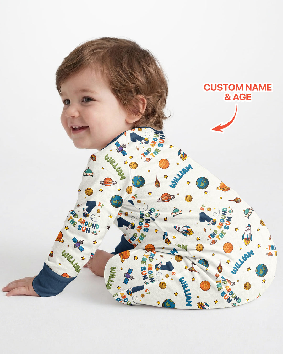 Birthday Trip Around The Sun Custom Name & Age Bamboo Convertible Zippy