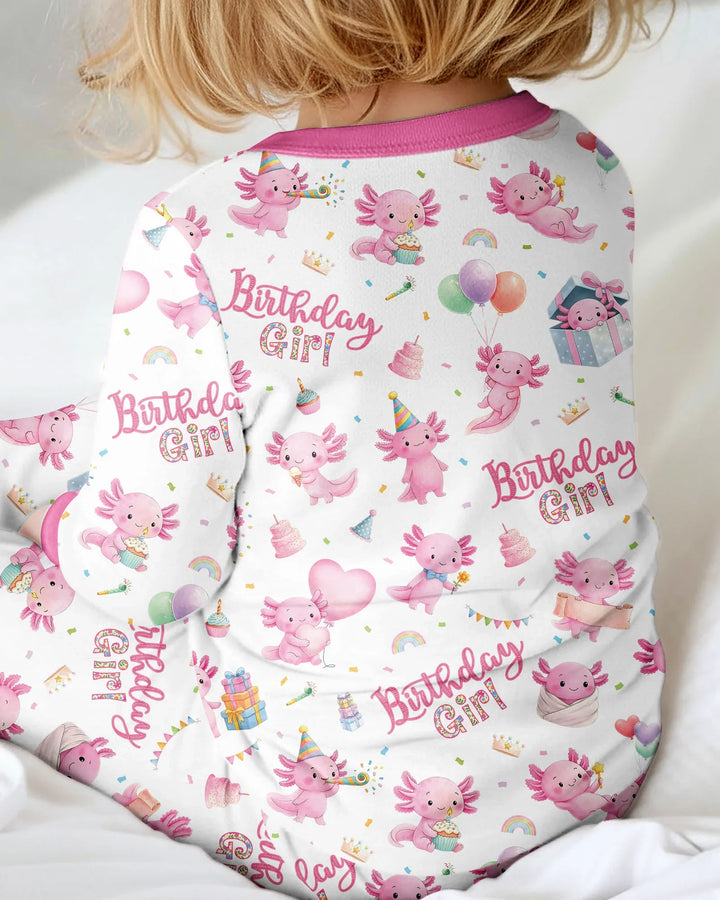 Cute Axolotl Birthday Girl Bamboo Convertible Zippy