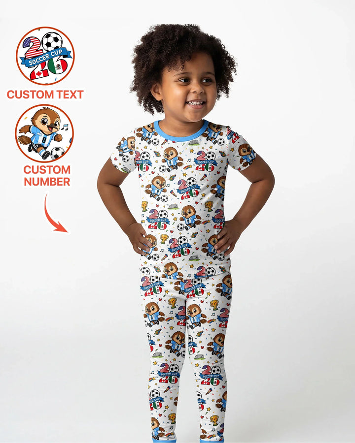 Zweiteiliges, kurzärmliges Pyjama-Set mit Marienkäfern