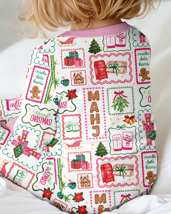 Preppy Christmas Mahjong Bamboo Convertible Zippy
