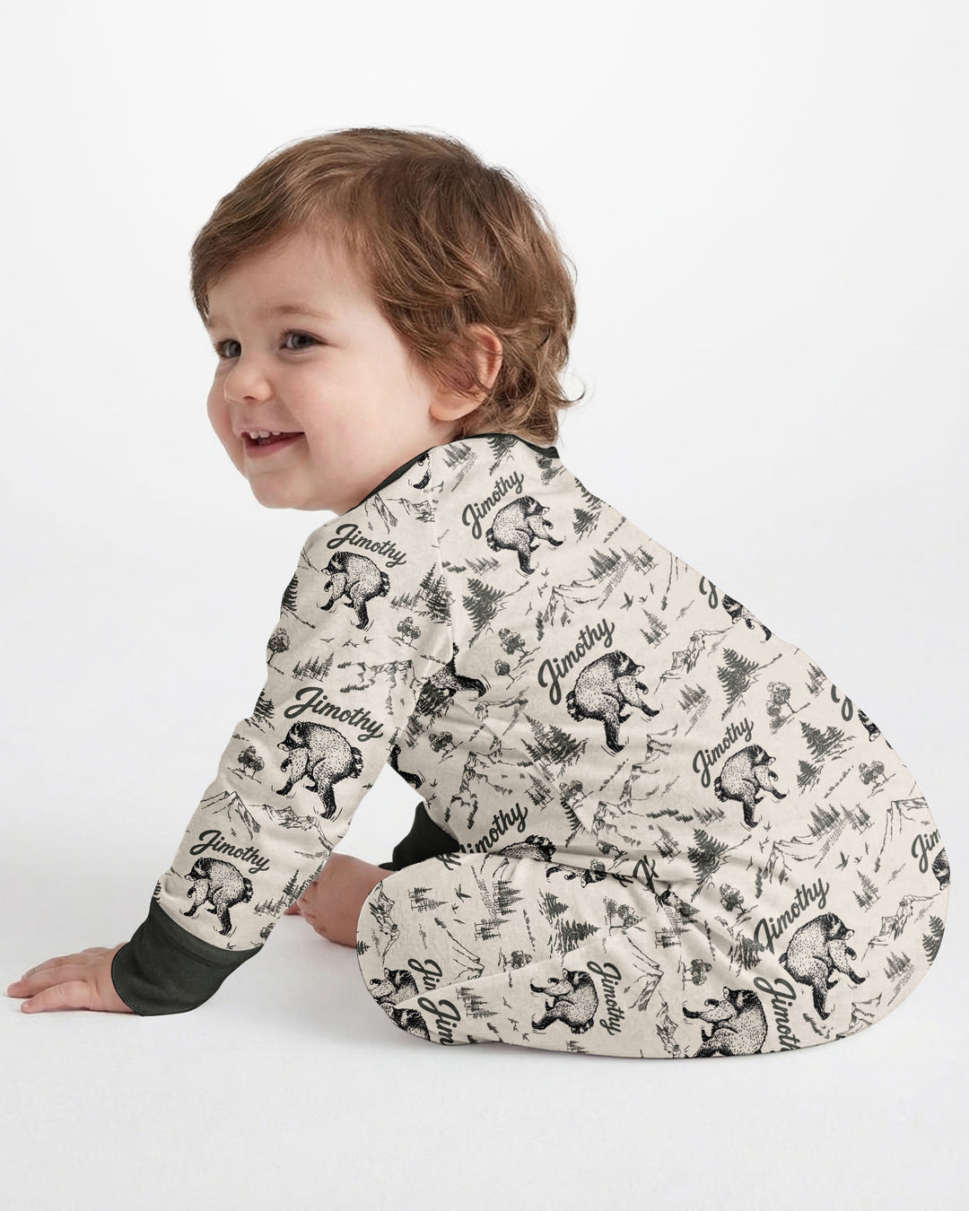 Gerippte Babykleidung mit individuellem Foto - Weich &amp; Skizzenhaft