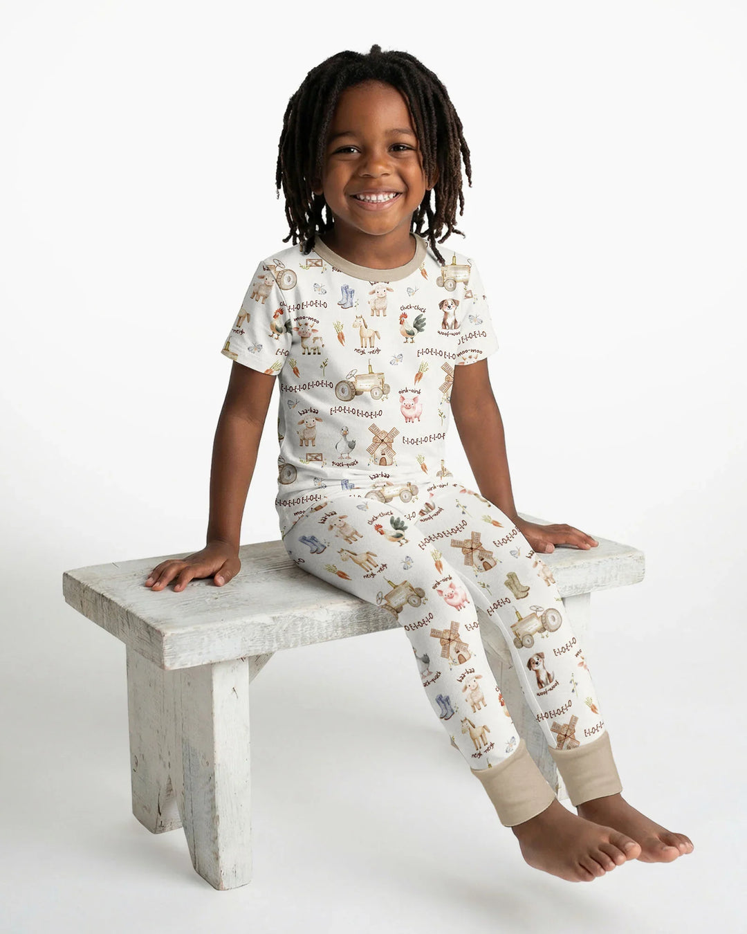 Zweiteiliges, kurzärmliges Pyjama-Set mit Marienkäfern
