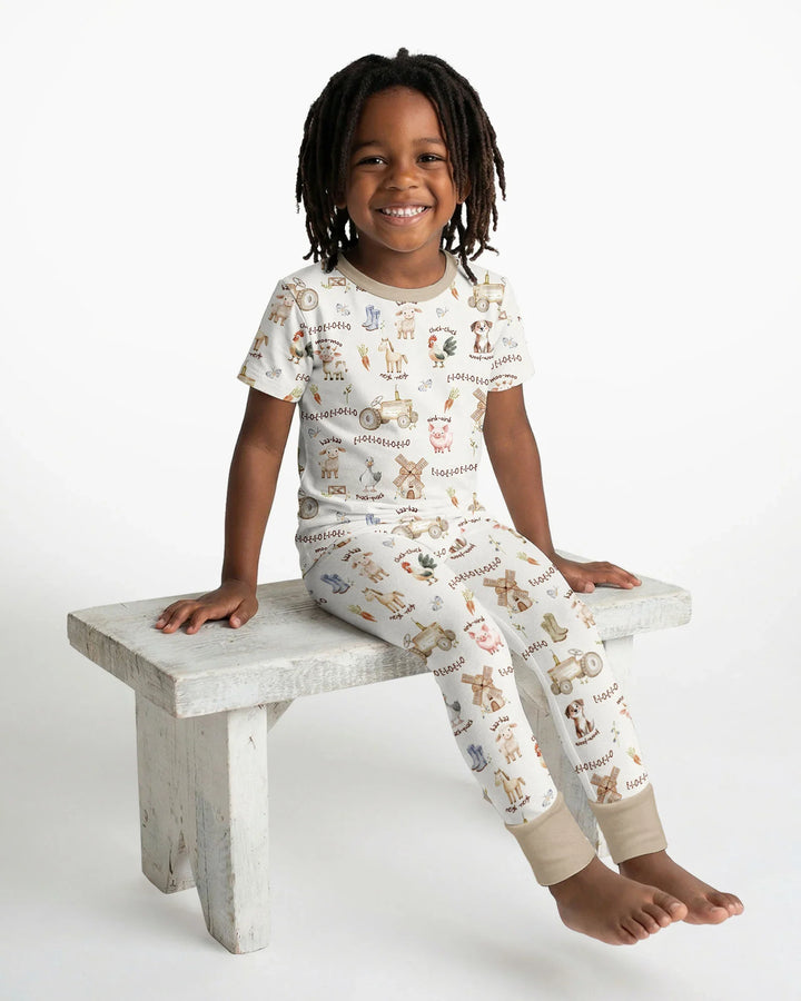 Zweiteiliges, kurzärmliges Pyjama-Set mit Marienkäfern