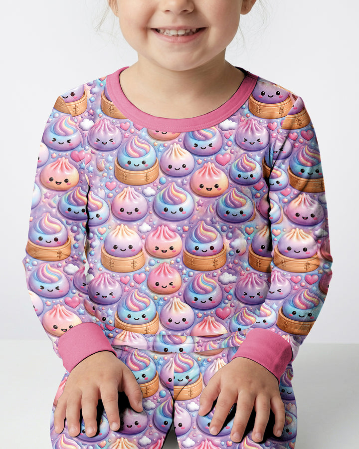Dumpling Dreams Bamboo Two Piece Long Sleeve Pajama Set