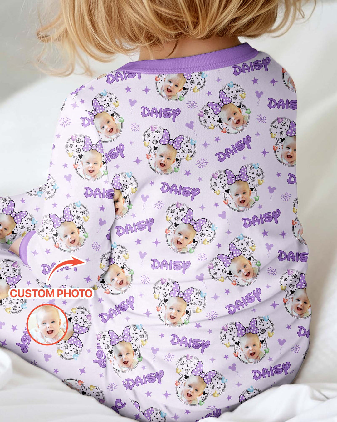 Gerippte Babykleidung mit individuellem Foto - Weich &amp; Skizzenhaft