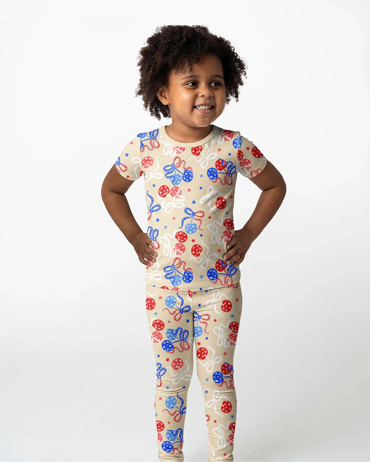 Zweiteiliges, kurzärmliges Pyjama-Set mit Marienkäfern