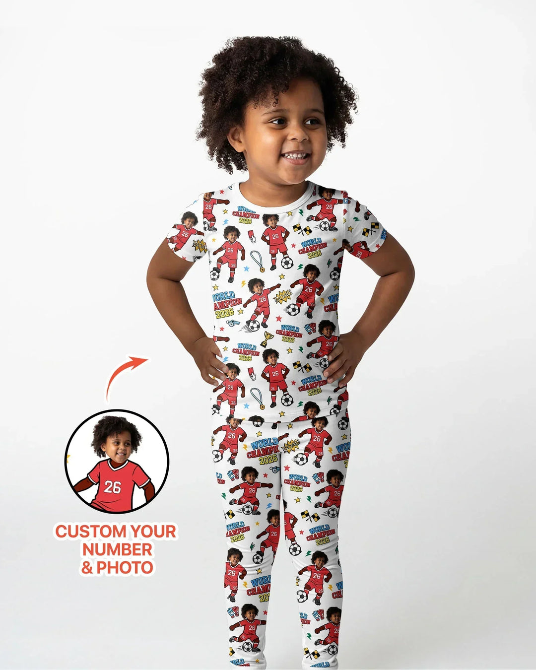 Zweiteiliges, kurzärmliges Pyjama-Set mit Marienkäfern