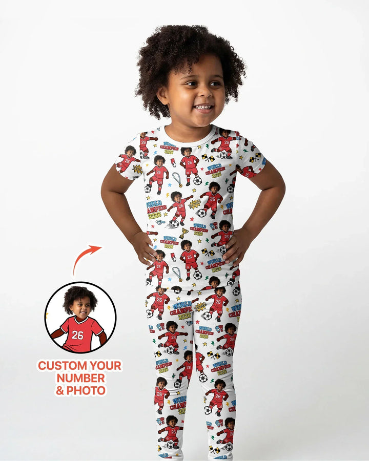 Zweiteiliges, kurzärmliges Pyjama-Set mit Marienkäfern