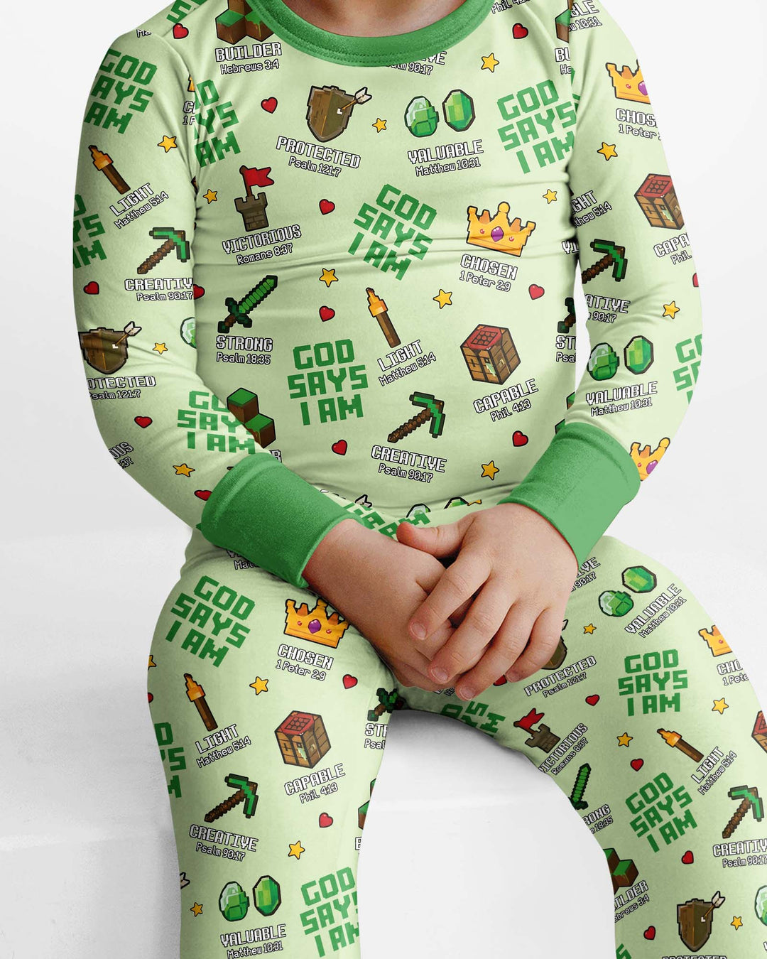 Christian Gamer Bamboo Two Piece Long Sleeve Pajama Set