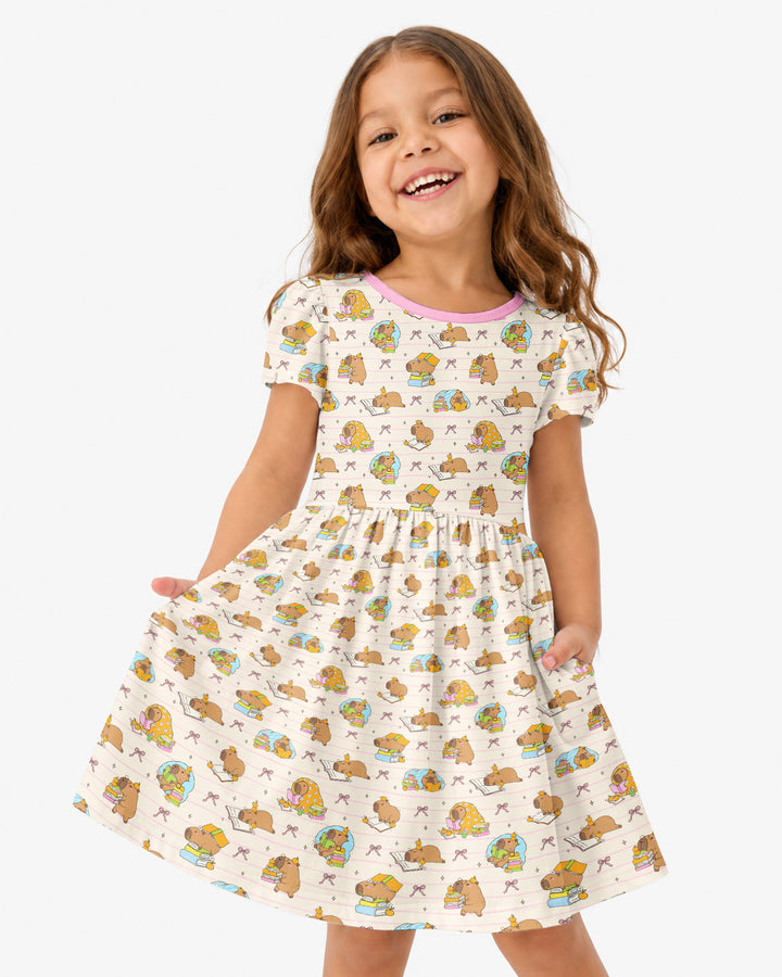 Sweet Study Capy Bamboo Twirl Dress