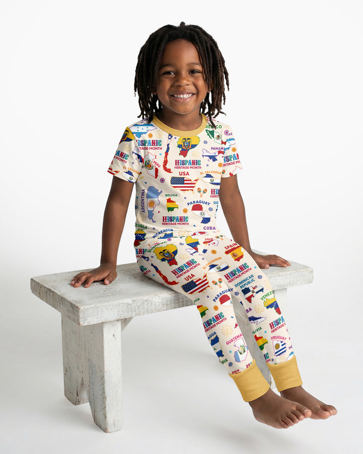 Zweiteiliges, kurzärmliges Pyjama-Set mit Marienkäfern