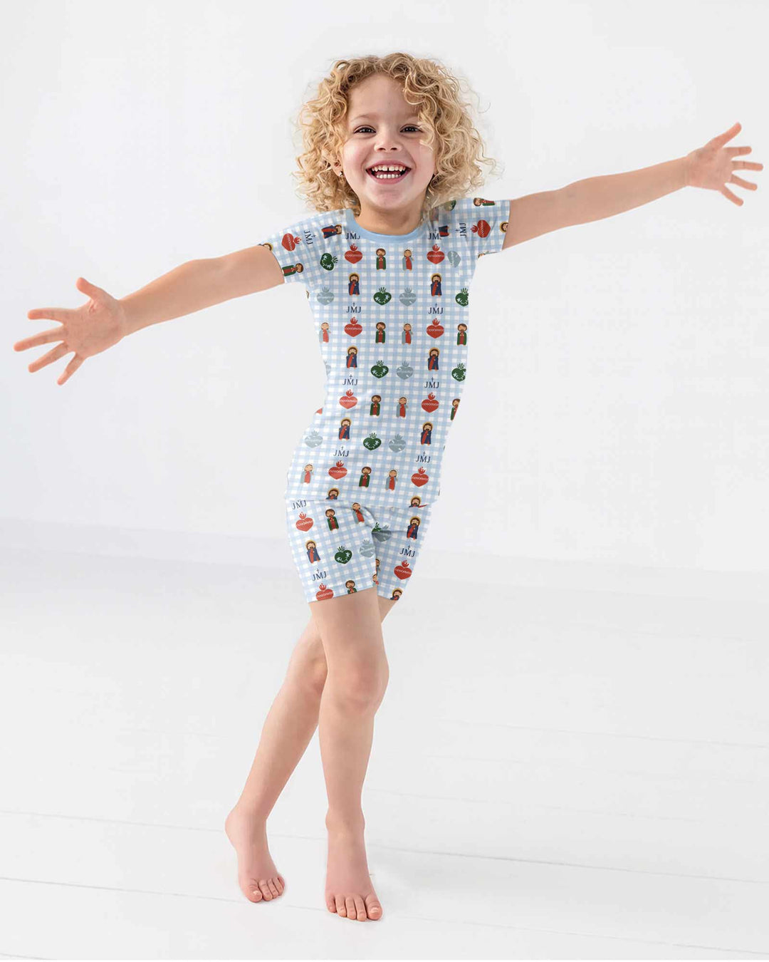 Holy Family Bamboo Two Piece Short Sleeve Shorts Pajama Set