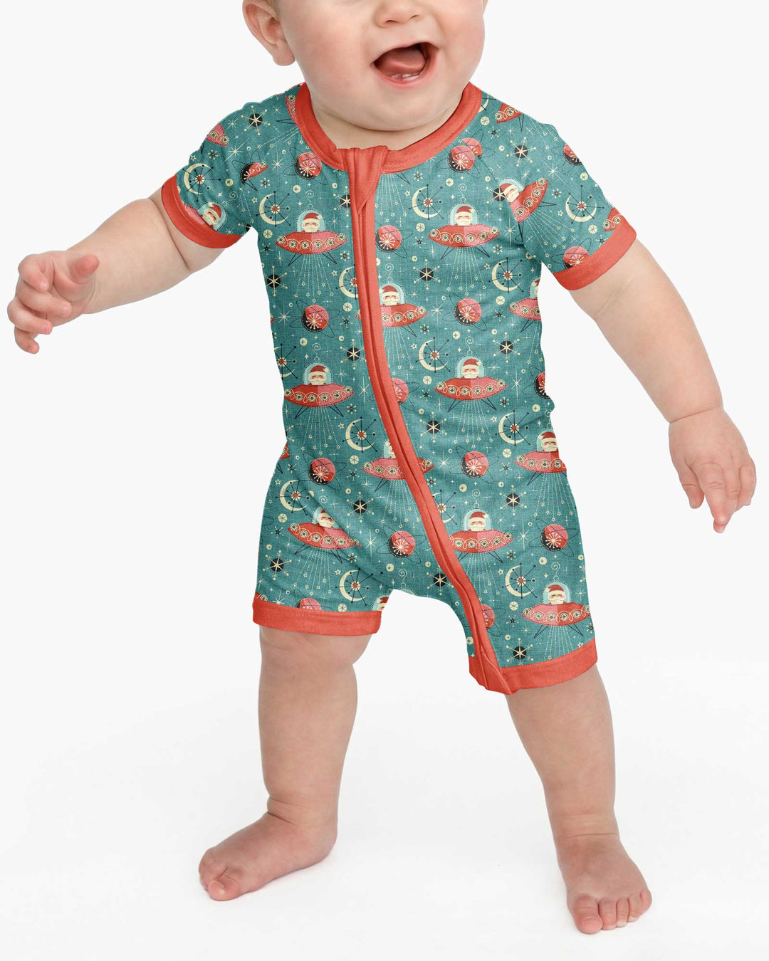 Atomic Santas in Space Bamboo Shorty Zippy