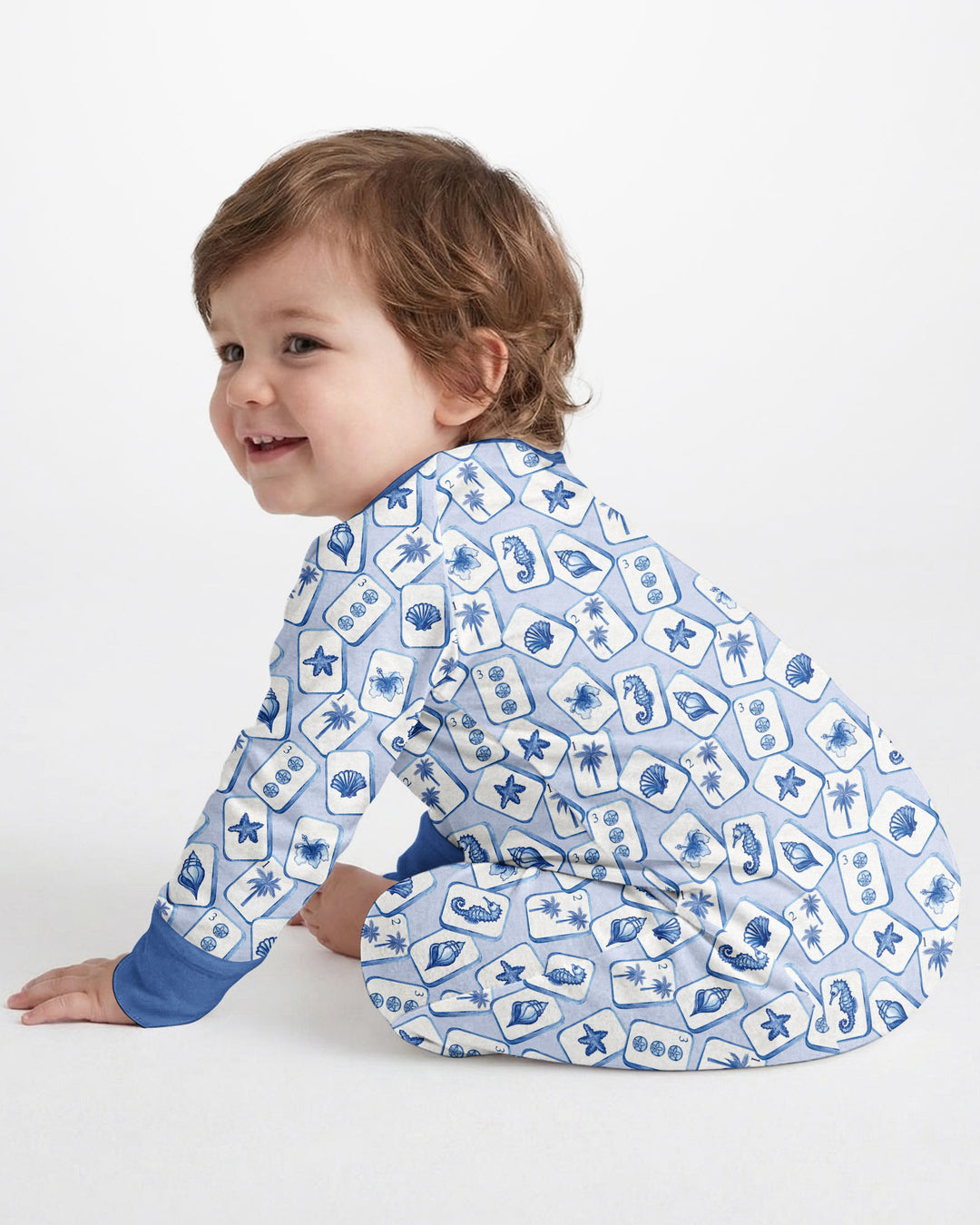 Coastal Mahjong Tiles Bamboo Convertible Zippy