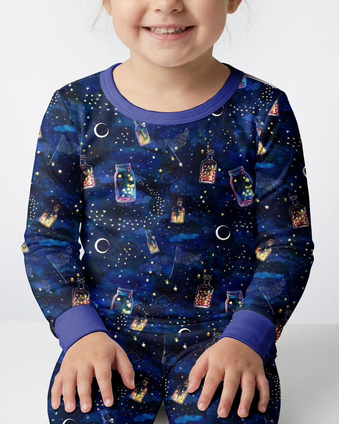 Dreamy Fireflies Bamboo Two Piece Long Sleeve Pajama Set