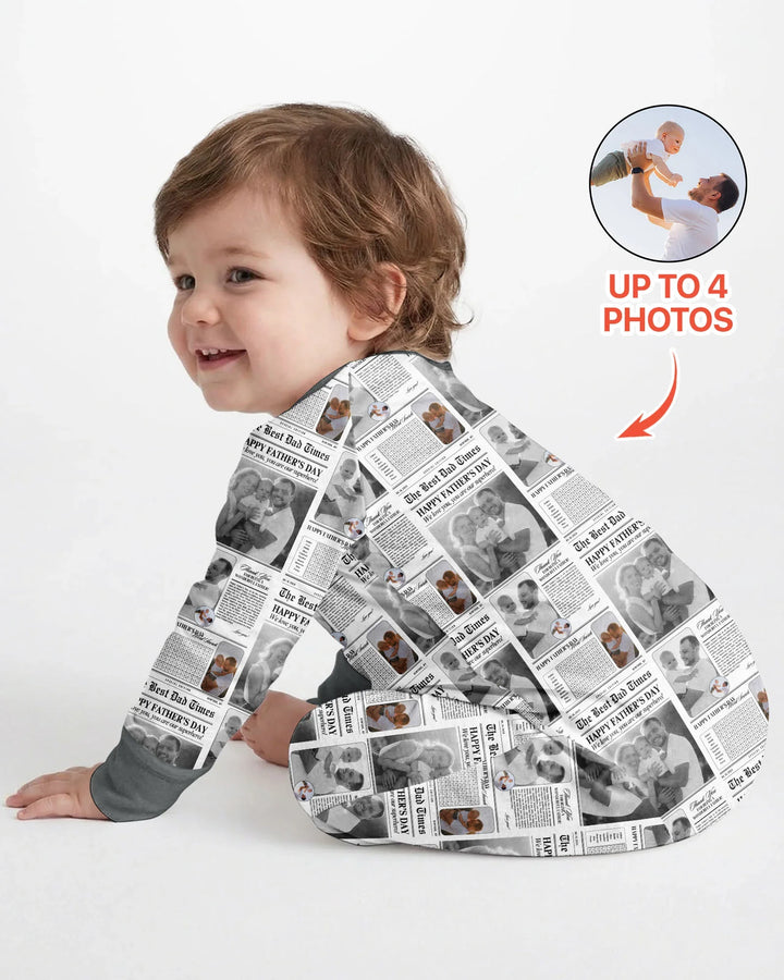 Gerippte Babykleidung mit individuellem Foto - Weich &amp; Skizzenhaft