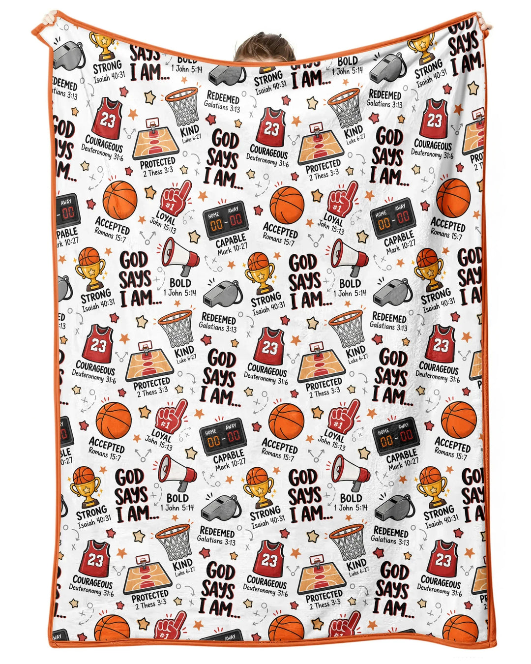Basketball God Says I Am Bamboo Blanket