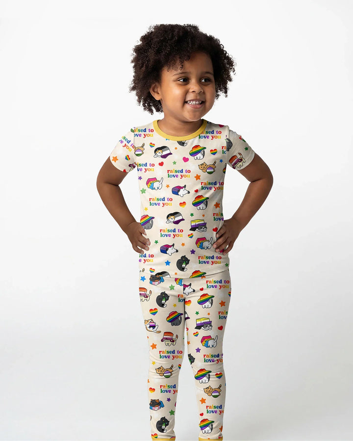 Zweiteiliges, kurzärmliges Pyjama-Set mit Marienkäfern