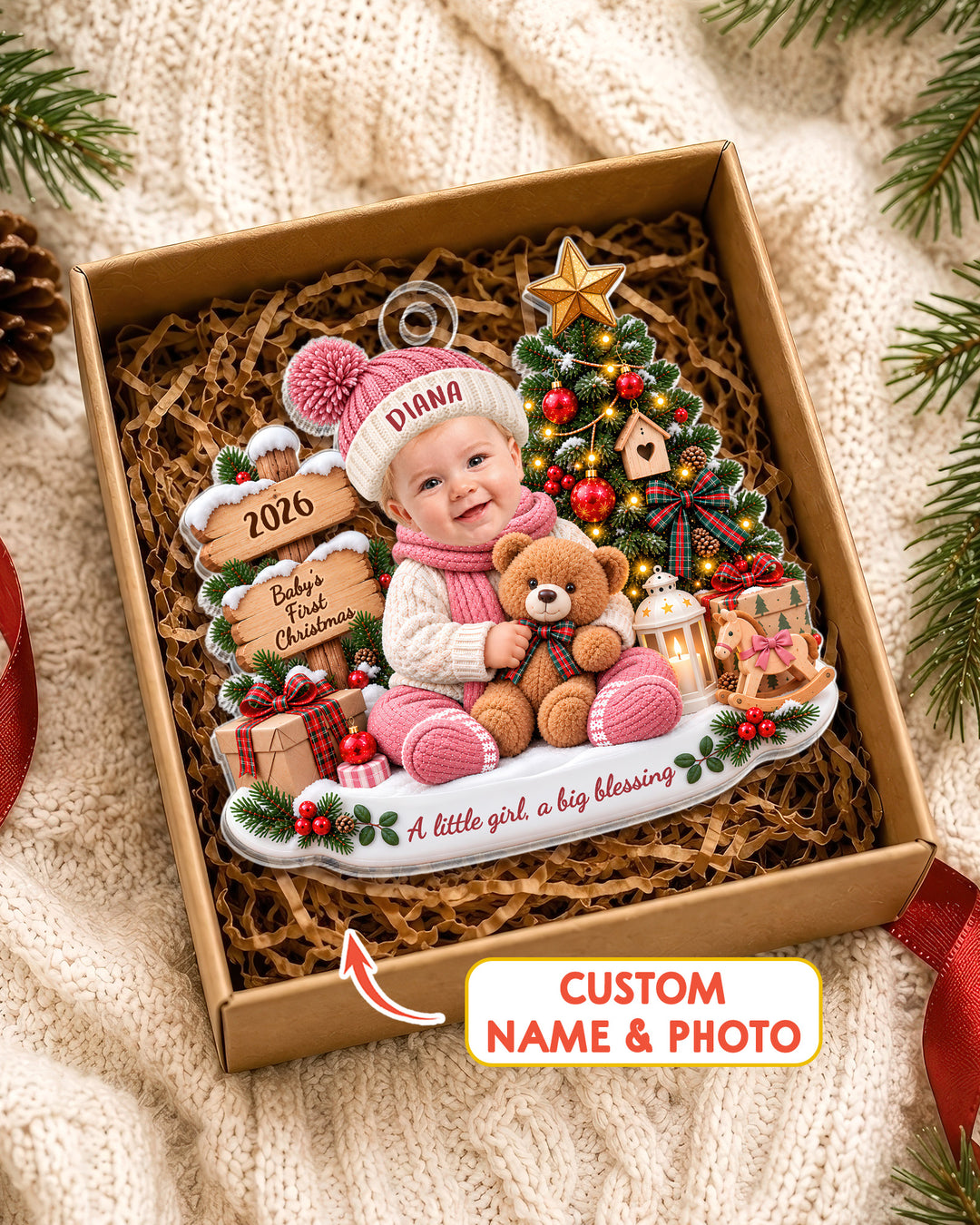 Happy Christmas My Baby Acrylic Ornament