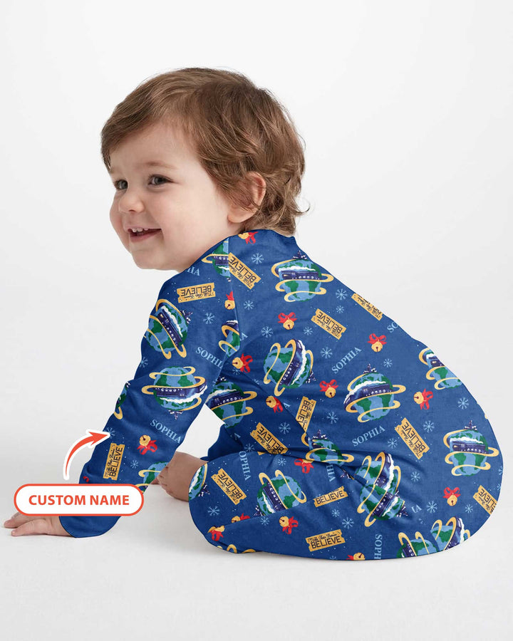 Custom Name Christmas Express Train Bamboo Convertible Zippy