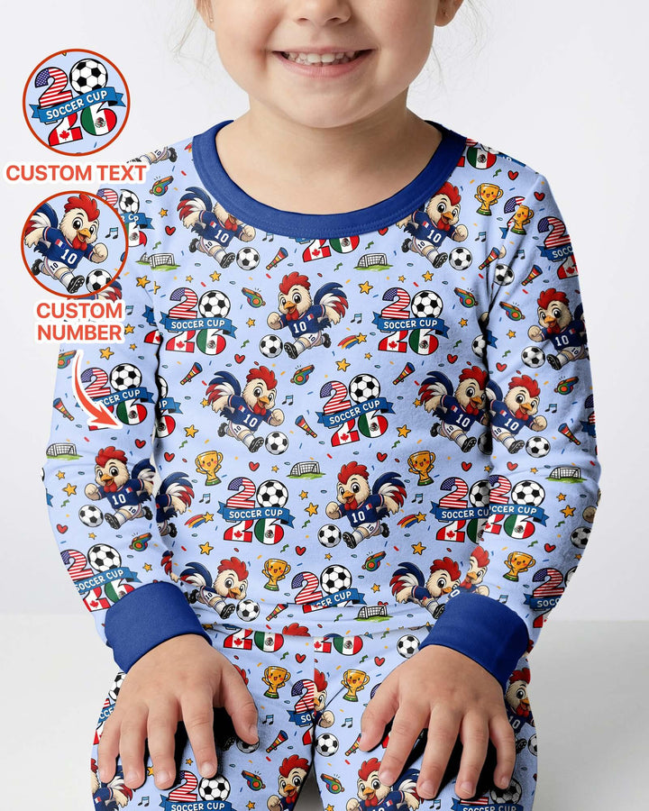 Zweiteiliges Langarm-Pyjama-Set mit Sommerfrüchten